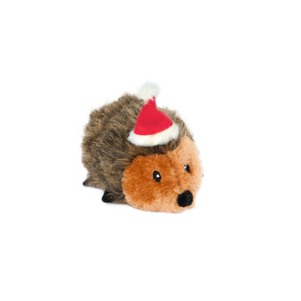 ZippyPaws Holiday Hedgehog  Small  |  Squeaky Plush Toy