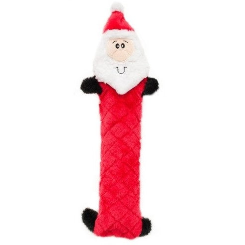 ZippyPaws Holiday Jigglerz  Santa  |  Shakeable Squeaky Plush Toy