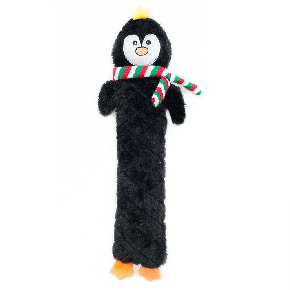 ZippyPaws Holiday Jigglerz  Penguin  |  Shakeable Squeaky Plush Toy