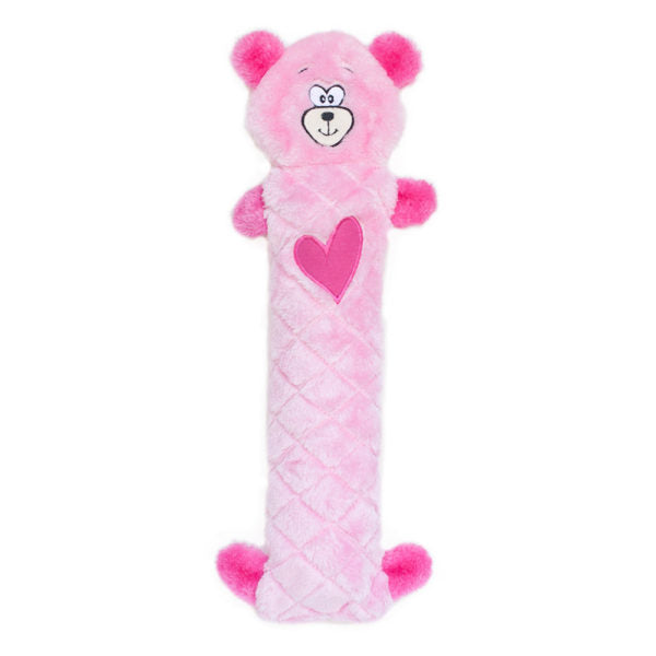 ZippyPaws Jigglerz  Pink Bear  |  Shakeable Squeaky Plush Toy