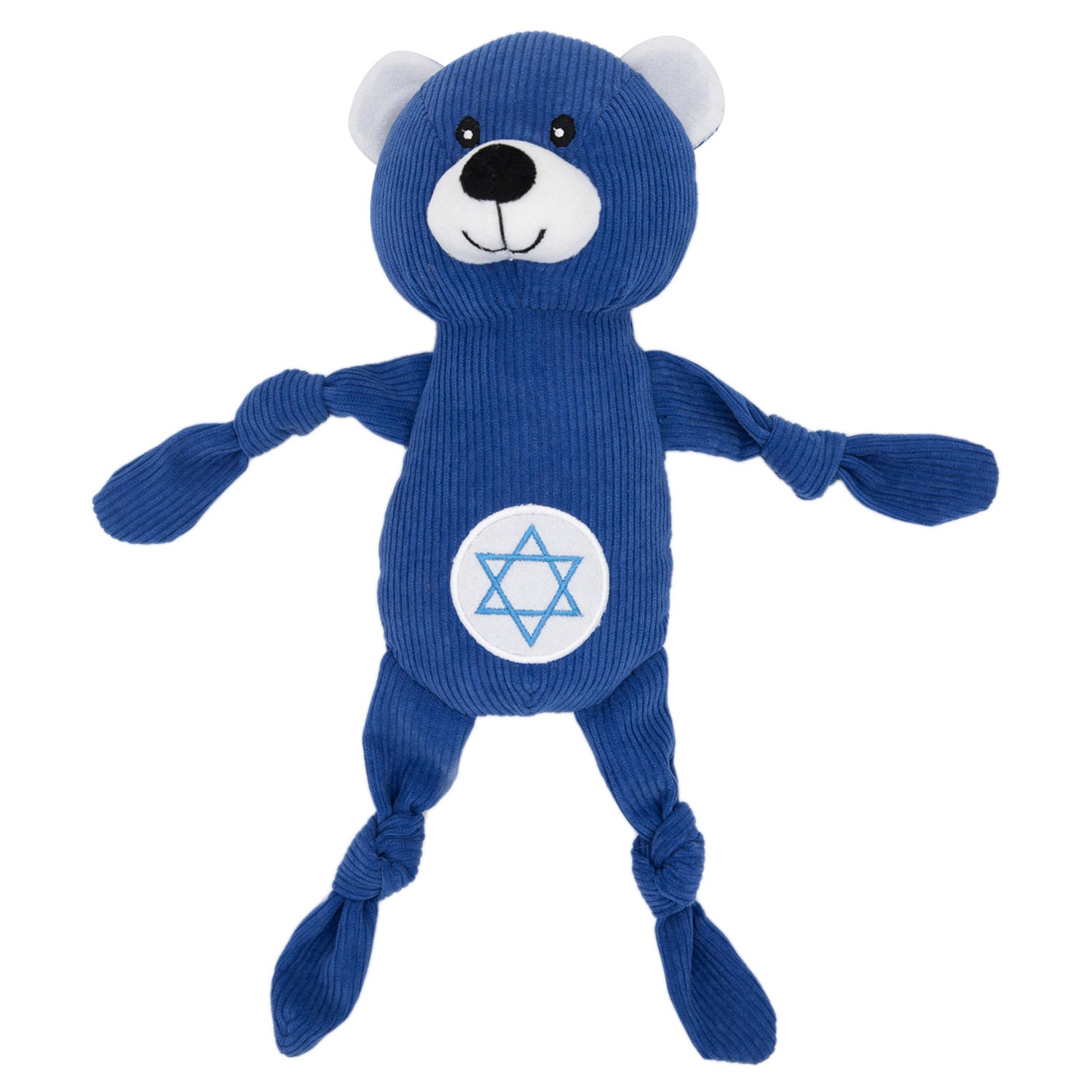ZippyPaws Hanukkah Corduroy Cuddlerz  Bear  |  Squeaky Plush Toy