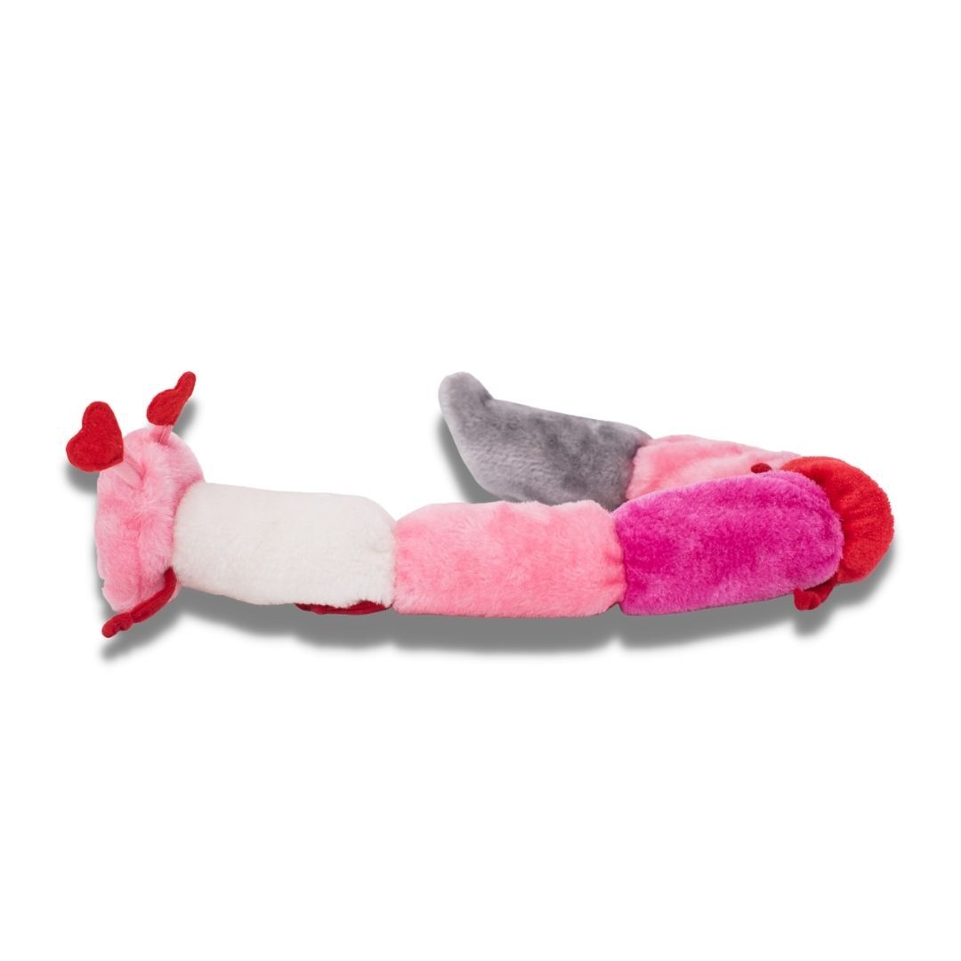 ZippyPaws Valentine's Deluxe Caterpillar  |  Squeaky Plush Toy
