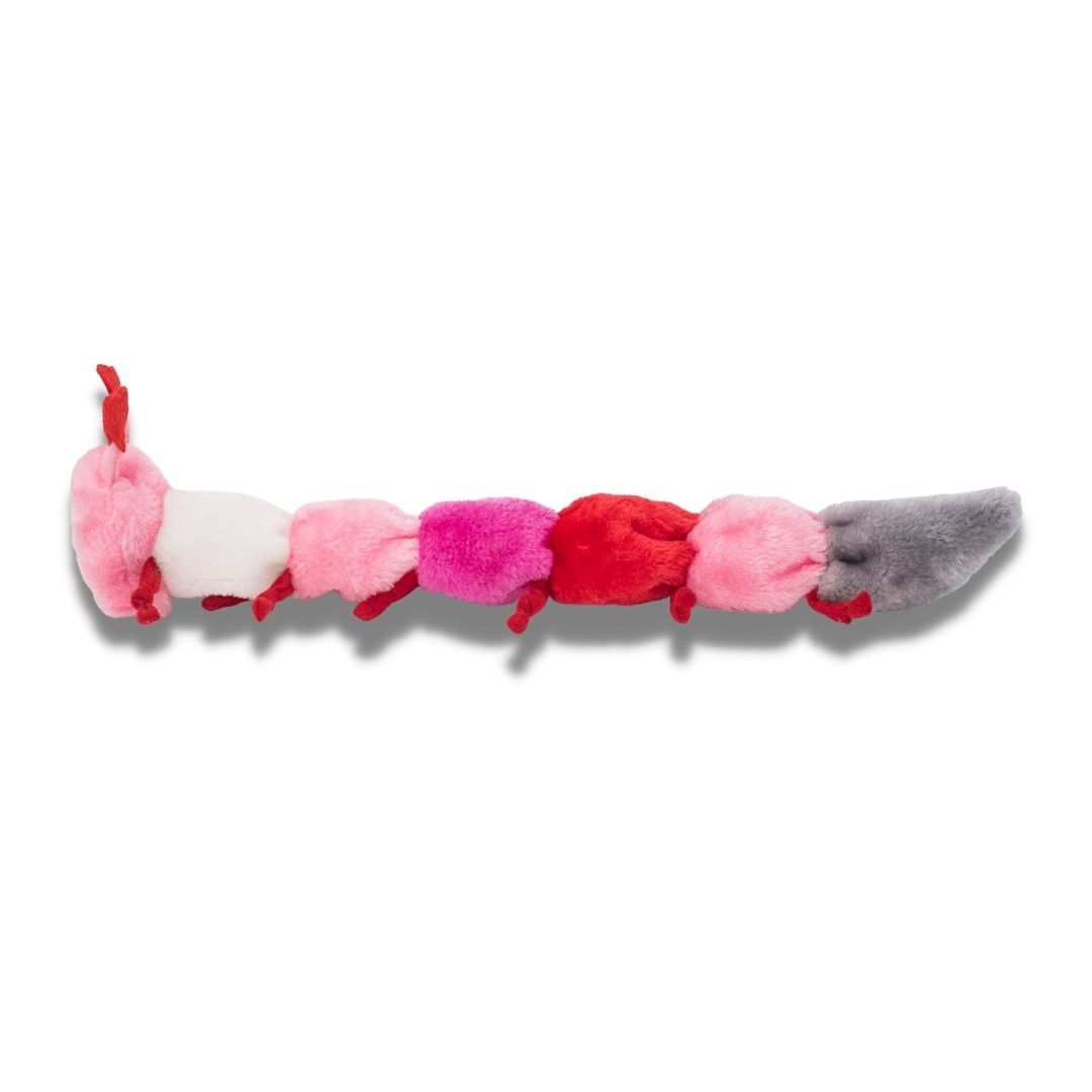 ZippyPaws Valentine's Large Caterpillar  |  Squeaky Plush Toy