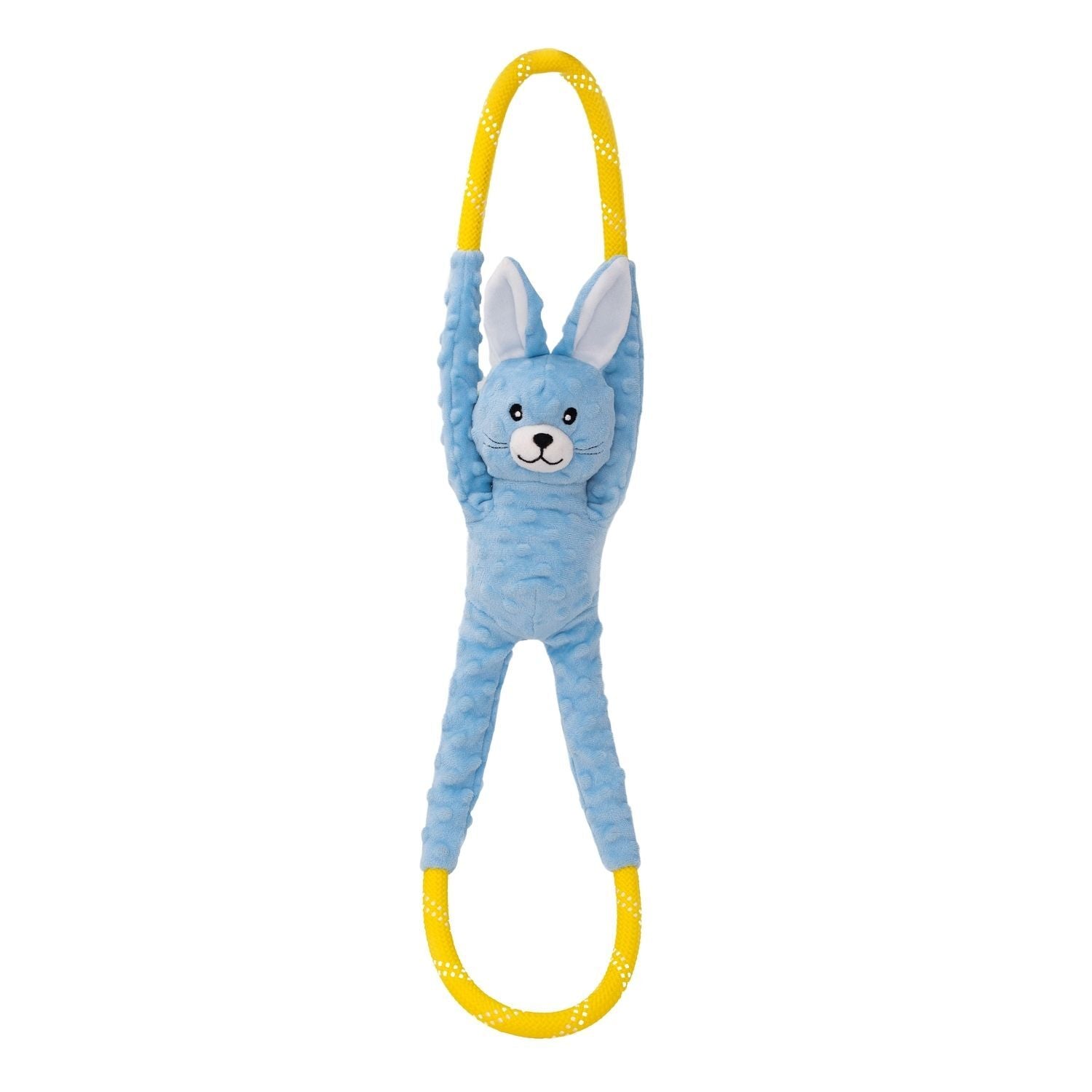 ZippyPaws Easter RopeTugz  Bunny  |  Plush Squeaky Tug Toy