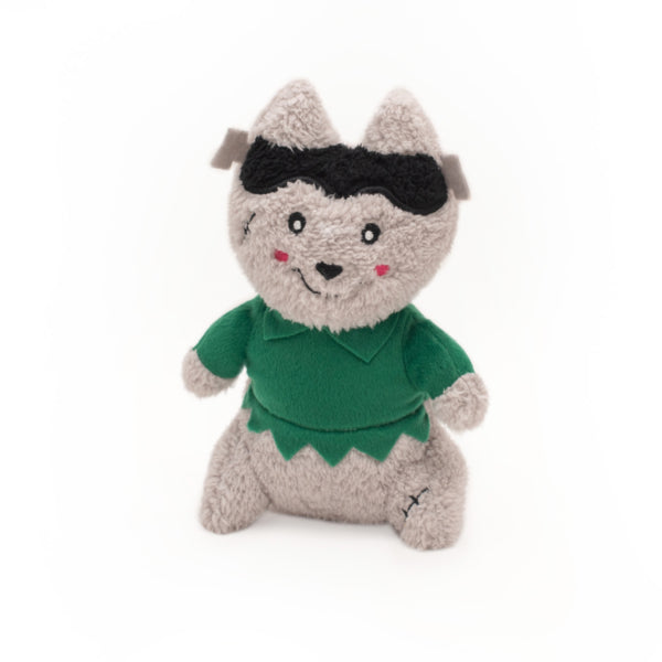 ZippyPaws Halloween Cheeky Chumz  Frankenstein Wolf  |  Squeaky Plush Toy