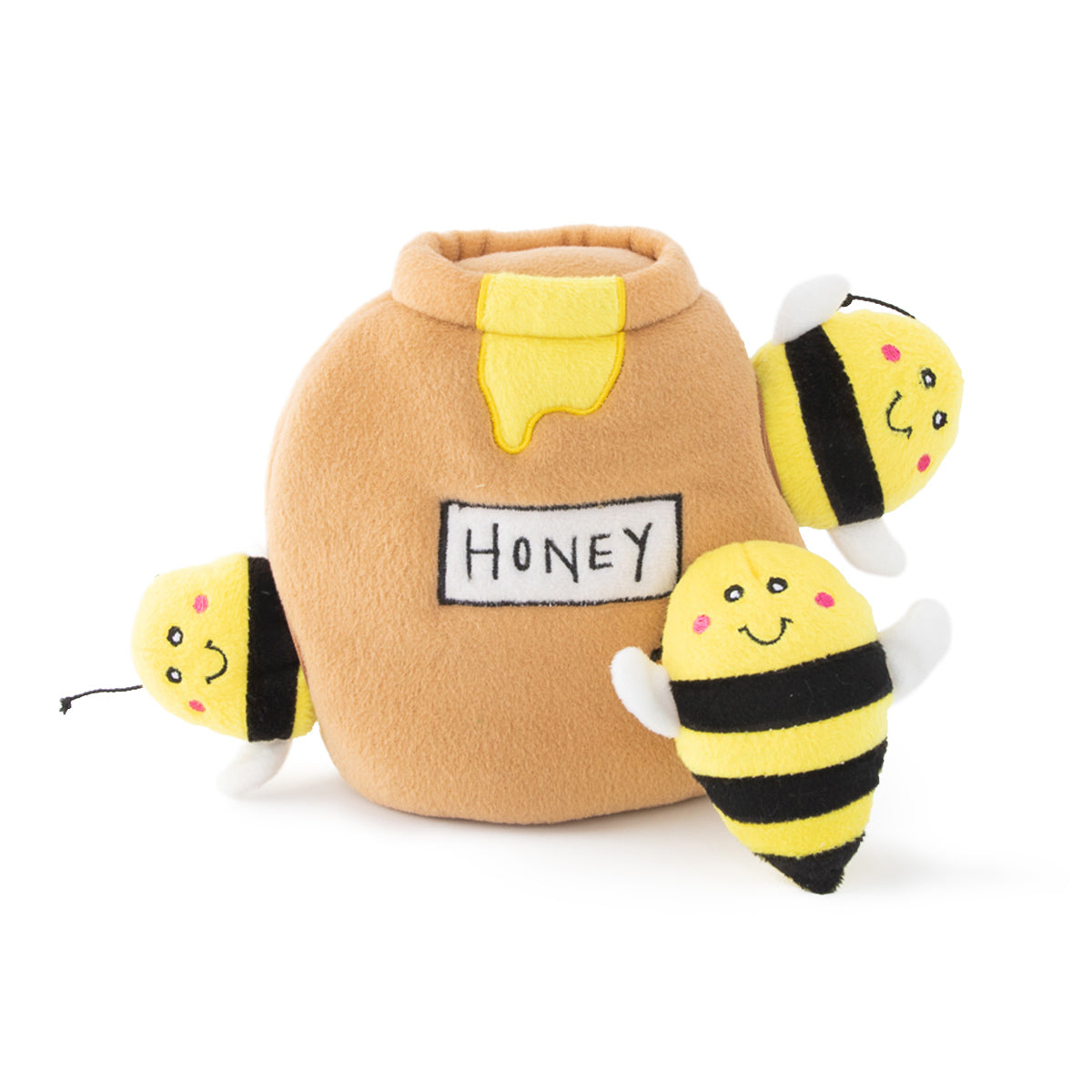 ZippyPaws Zippy Burrow  Honey Pot  |  Interactive Plush Puzzle Toy