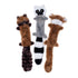 ZippyPaws Skinny Peltz 3 Pack (Chipmunk, Lemur & Monkey)  |  No-Stuffing Squeaky Plush Toys