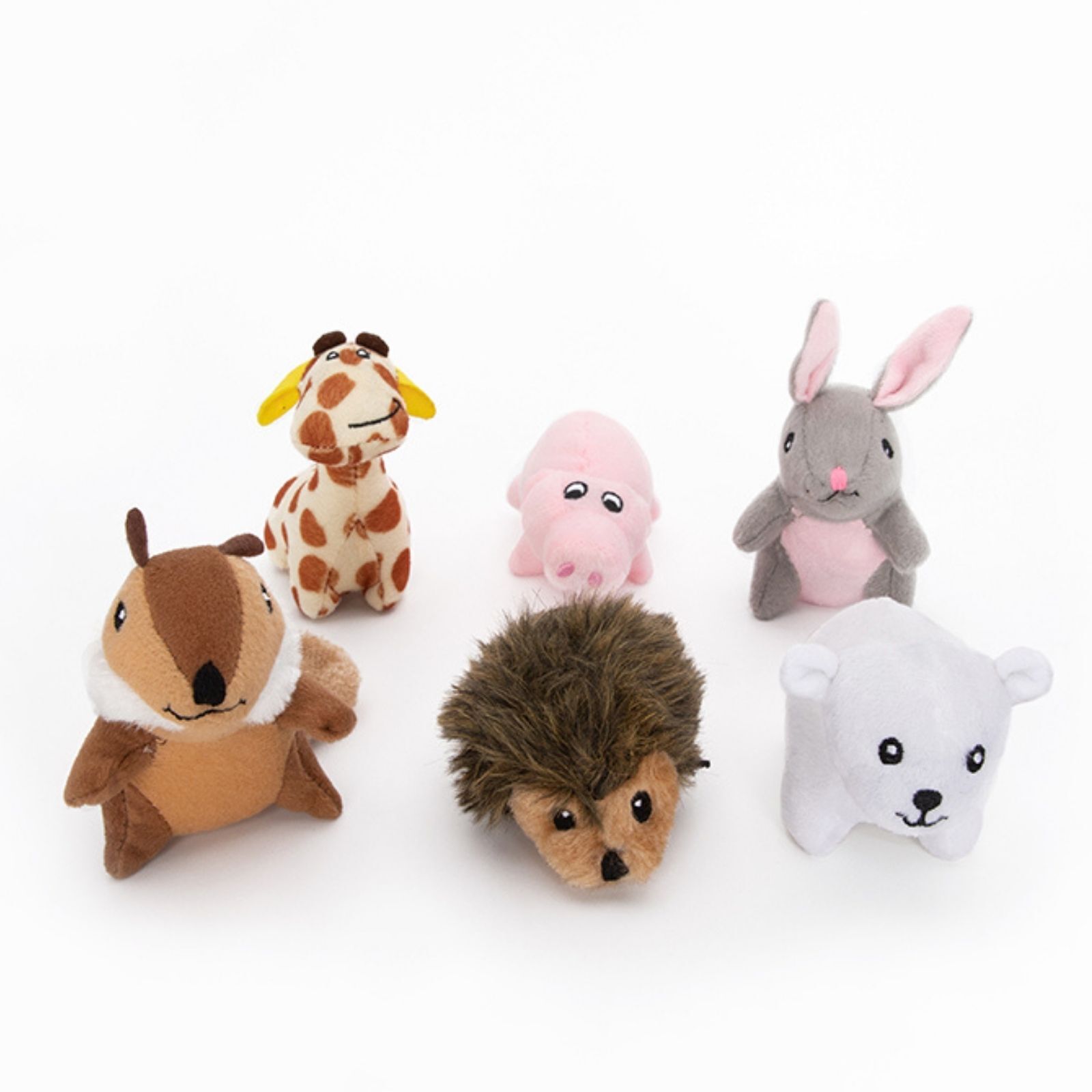 ZippyPaws Miniz  Multipack 6 pack  |  Mini Squeaky Plush Toy Set