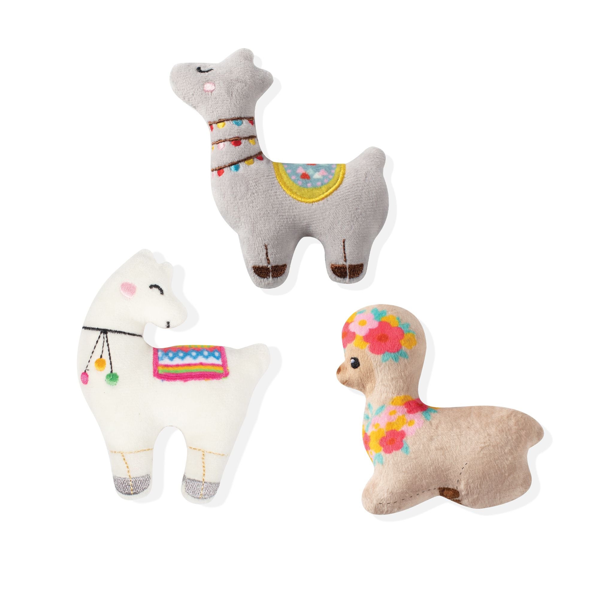 Fringe Studio PetShop Llama Love  |  Mini Squeaky Plush Toy Set