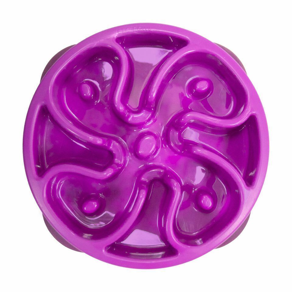 Outward Hound Fun Feeder  Mini Purple  |  Interactive Slow Feeding Bowl