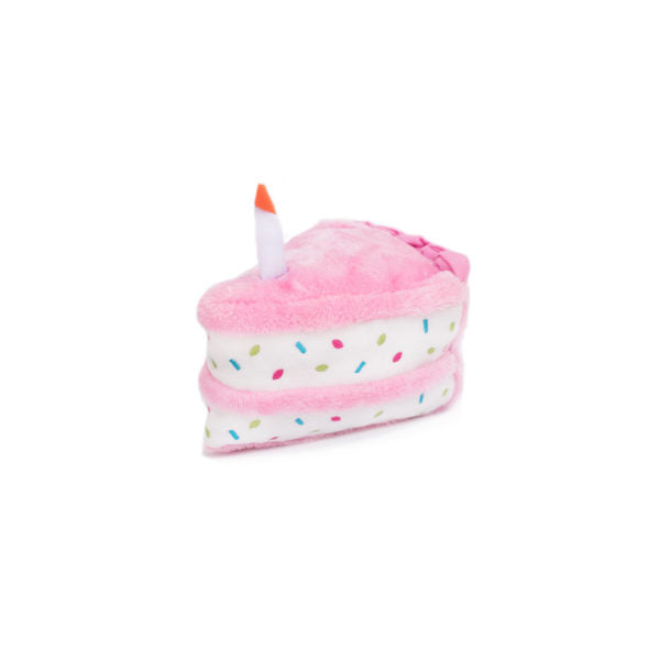 ZippyPaws Plush Birthday Cake  |  Squeaky Plush Toy