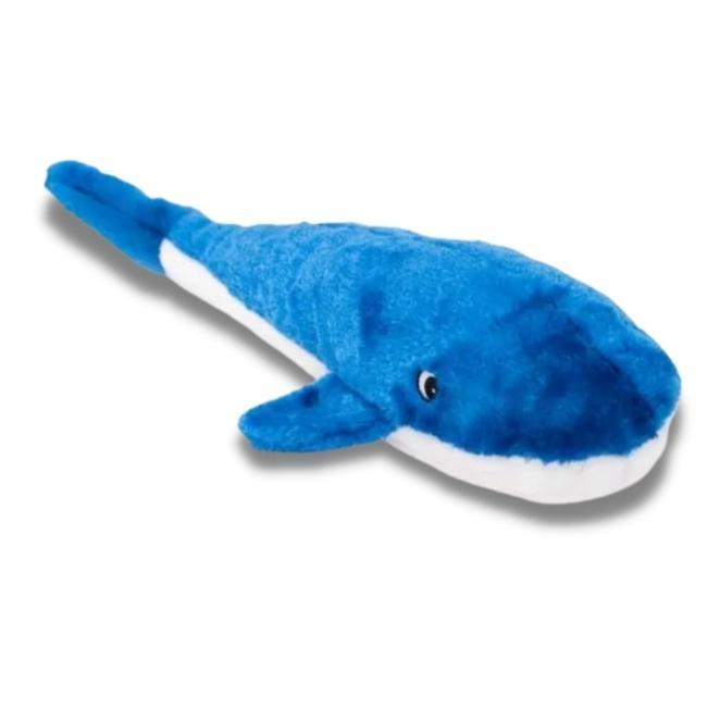 ZippyPaws Jigglerz  Blue Whale  |  Shakeable Squeaky Plush Toy